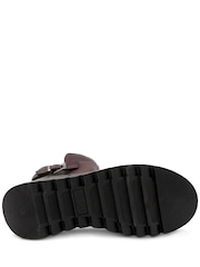 أحمر عنابي - Jones Bootmaker Edita2 Leather Long Boots - صورة 6 من 6