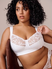 White F-K Ultimate Comfort Cup Padded Strap Non Pad Non Wired Bra with Side Support - Image 2 of 10