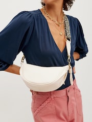 Oliver Bonas White Small Betty Crossbody Belt Bag - Image 1 of 8