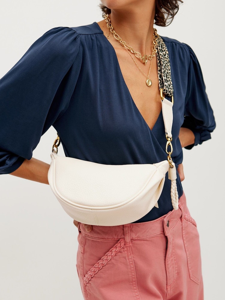 Oliver Bonas White Small Betty Crossbody Belt Bag - Image 1 of 8