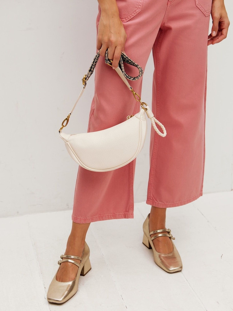 Oliver Bonas White Small Betty Crossbody Belt Bag - Image 2 of 8