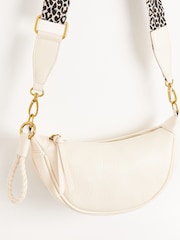 Oliver Bonas White Small Betty Crossbody Belt Bag - Image 6 of 8