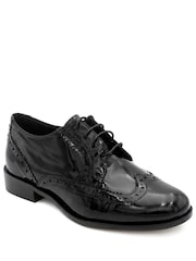 Jones Bootmaker Black Lizbeth Patent Leather Brogues - Image 2 of 6