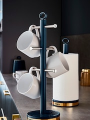 Tower Blue Empire 6 Mug Tree & Towel Pole Set - Image 1 of 4