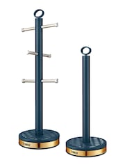Tower Blue Empire 6 Mug Tree & Towel Pole Set - Image 4 of 4