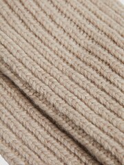 Reiss Oatmeal Carmen Wool Blend Ribbed Socks - Image 3 of 3