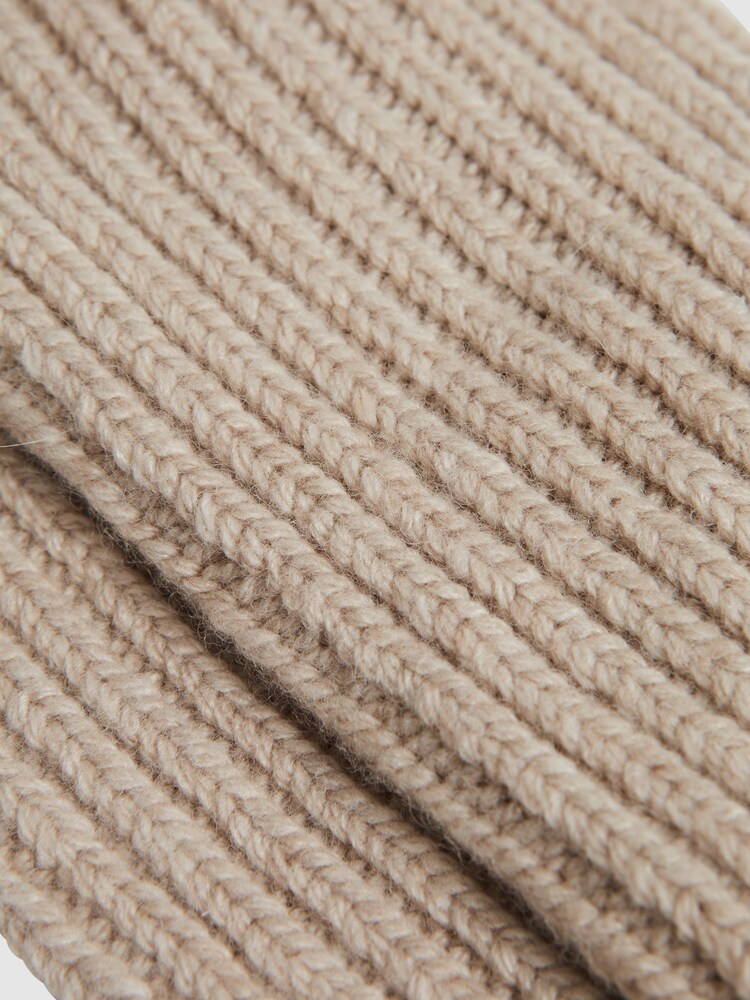 Reiss Oatmeal Carmen Wool Blend Ribbed Socks - Image 3 of 3
