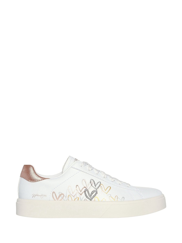 Skechers White Ground Womens Eden LX  Trainers - Image 1 of 4