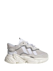 adidas Originals White Ozweego Trainers - Image 1 of 10