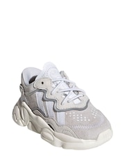 adidas Originals White Ozweego Trainers - Image 3 of 10