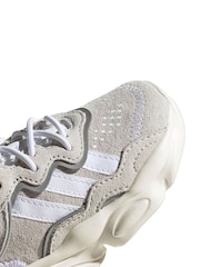 adidas Originals White Ozweego Trainers - Image 8 of 10