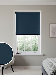 Ink Blue Glow Made to Measure Blackout Roller Blind - Image 1 of 6
