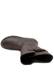 بني - Jones Bootmaker Edita2 Leather Long Boots - صورة 5 من 6