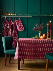 Catherine Lansfield Plum Christmas Nutcracker Wipe Clean Table Cloth - Image 1 of 2