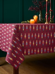 Catherine Lansfield Plum Christmas Nutcracker Wipe Clean Table Cloth - Image 2 of 2