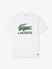 Lacoste Signature Print 100% Cotton T-Shirt - Image 5 of 7
