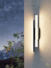Eglo Black Serricella LED Linear Exterior Outdoor Wall Light - Image 1 of 3