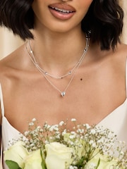 Simply Silver Silver Tone Heart Pendant Necklace - Image 3 of 3