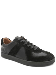 Jones Bootmaker Black Santo Leather Trainers - Image 2 of 6