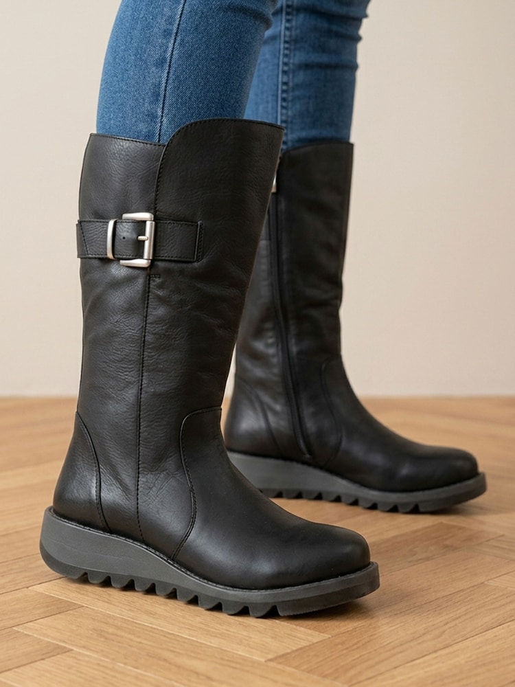 أسود - Jones Bootmaker Edita2 Leather Long Boots - صورة 1 من 6 أسود - Jones Bootmaker Edita2 Leather Long Boots - صورة 1 من 6