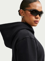Nike Black Studio Fleece Oversized Hoodie - Image 4 of 5