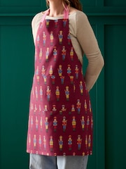 Catherine Lansfield Plum Christmas Nutcracker Cotton Apron - Image 1 of 2