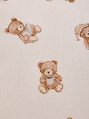 Catherine Lansfield Cream Teddy Bear Brushed Cotton Fitted Sheet - Image 2 of 2