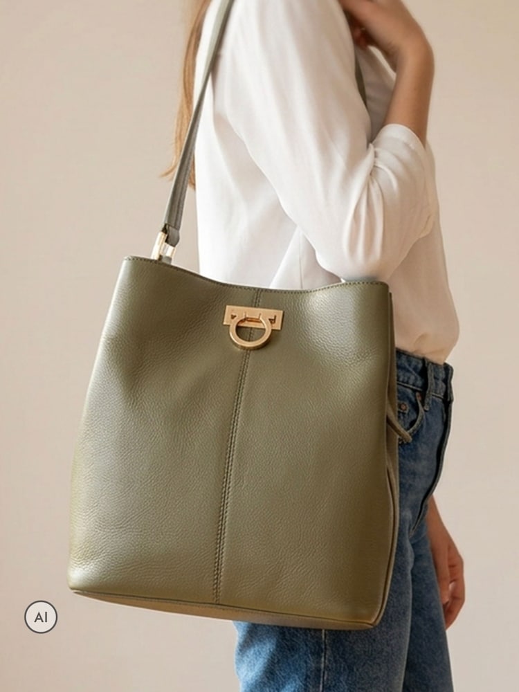 Vert - Sac épaule Jones Bootmaker Verna en cuir - Image 1 de 7 Vert - Sac épaule Jones Bootmaker Verna en cuir - Image 1 de 7