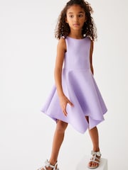 Baker by Ted Baker Lilac Purple Hanky Hem Embossed Scuba Dress - Image 1 of 8