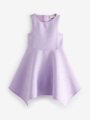 Baker by Ted Baker Lilac Purple Hanky Hem Embossed Scuba Dress - Image 5 of 8