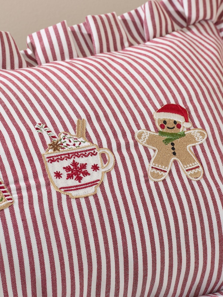 Catherine Lansfield Christmas Gingerbread Stripe Cushion - Slika 2 od 2 Catherine Lansfield Christmas Gingerbread Stripe Cushion - Slika 2 od 2