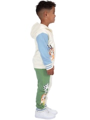 Character Cream Bluey Bingo And Friends Zipped Hoodie And Joggers Outfit Set - Image 5 of 11