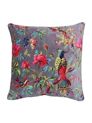 Riva Paoletti Mink Grey Paradise Velvet Polyester Filled Cushion - Image 1 of 2