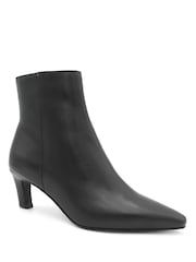 Jones Bootmaker Black Leather Kassia Leather Comma Heel Ankle Boots - Image 2 of 6