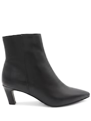 Jones Bootmaker Black Leather Kassia Leather Comma Heel Ankle Boots - Image 4 of 6