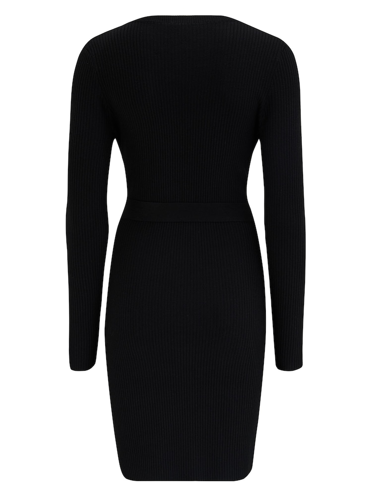 Rochie tricotată cu striații Pour Moi Edie Tricou decoltat DIN LENZING™ ECOVERO™ - Image 4 of 4