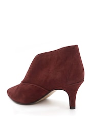 Jones Bootmaker Burgundy Red Kalliope Smart Leather Stiletto Ankle Boots - Image 3 of 6