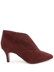 Jones Bootmaker Burgundy Red Kalliope Smart Leather Stiletto Ankle Boots - Image 4 of 6