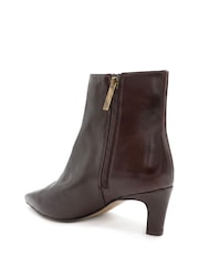 Jones Bootmaker Brown Leather Kassia Leather Comma Heel Ankle Boots - Image 3 of 6