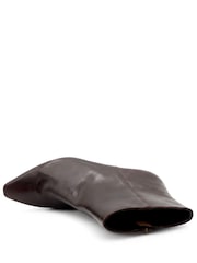 Jones Bootmaker Brown Leather Kassia Leather Comma Heel Ankle Boots - Image 5 of 6