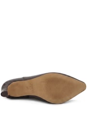 Jones Bootmaker Brown Leather Kassia Leather Comma Heel Ankle Boots - Image 6 of 6