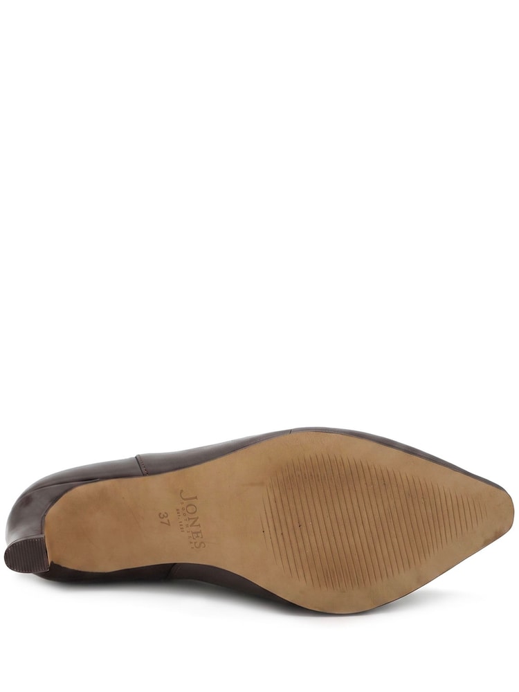Jones Bootmaker Brown Leather Kassia Leather Comma Heel Ankle Boots - Image 6 of 6 Jones Bootmaker Brown Leather Kassia Leather Comma Heel Ankle Boots - Image 6 of 6