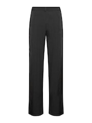 Long Tall Sally Black Wide Leg Tuxedo Trousers - Image 5 of 5