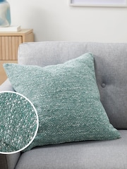 Teal Blue Square Ashton Chenille Cushion - Image 1 of 5