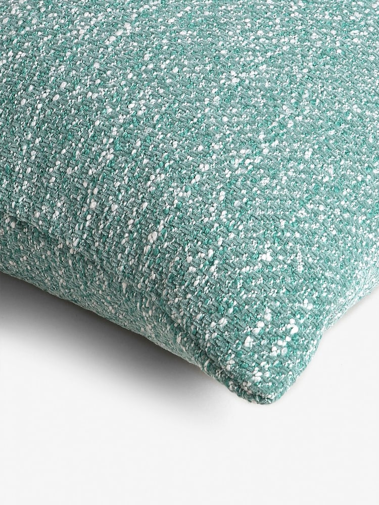 Teal Blue Square Ashton Chenille Cushion - Image 2 of 5