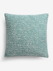 Teal Blue Square Ashton Chenille Cushion - Image 3 of 5