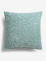 Teal Blue Square Ashton Chenille Cushion - Image 4 of 5