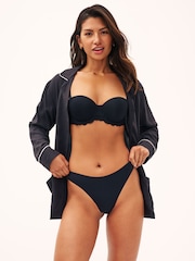 Black Thong Rib No VPL Knickers - Image 1 of 1