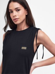 Barbour® International Renton Stretch Cotton Midi Dress - Image 4 of 9