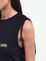 Barbour® International Renton Stretch Cotton Midi Dress - Image 6 of 9